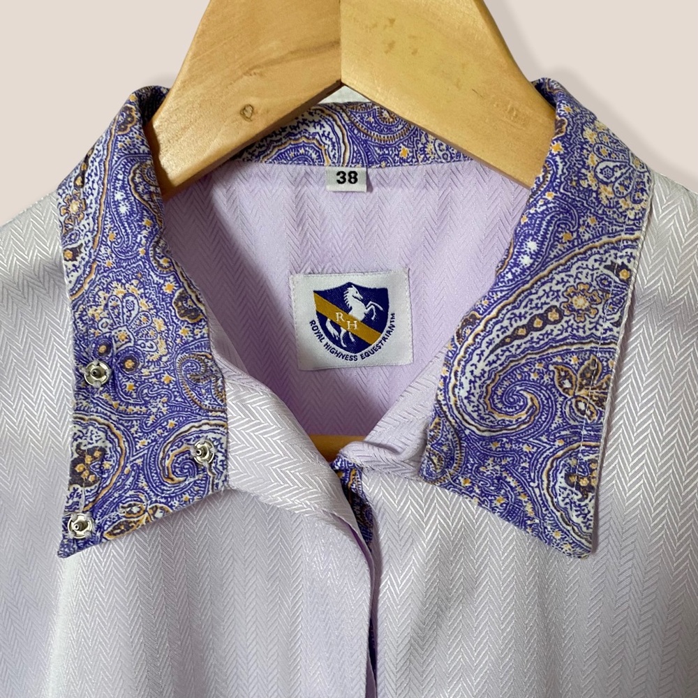 Royal Highness Equestrian Lavendar Button Down